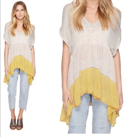 Free People Sweaters - Free People “Storm Clouds” knit weave pullover top